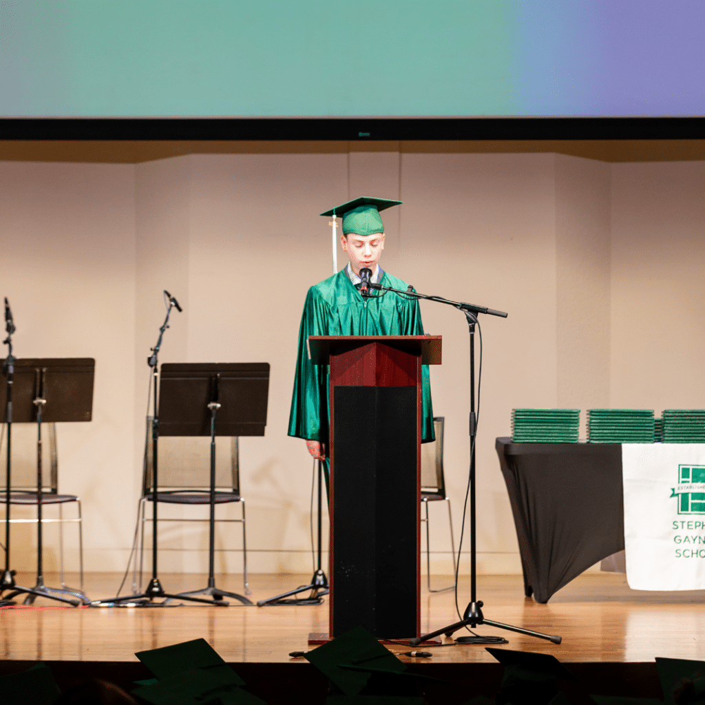 Student speaker Jacob A.