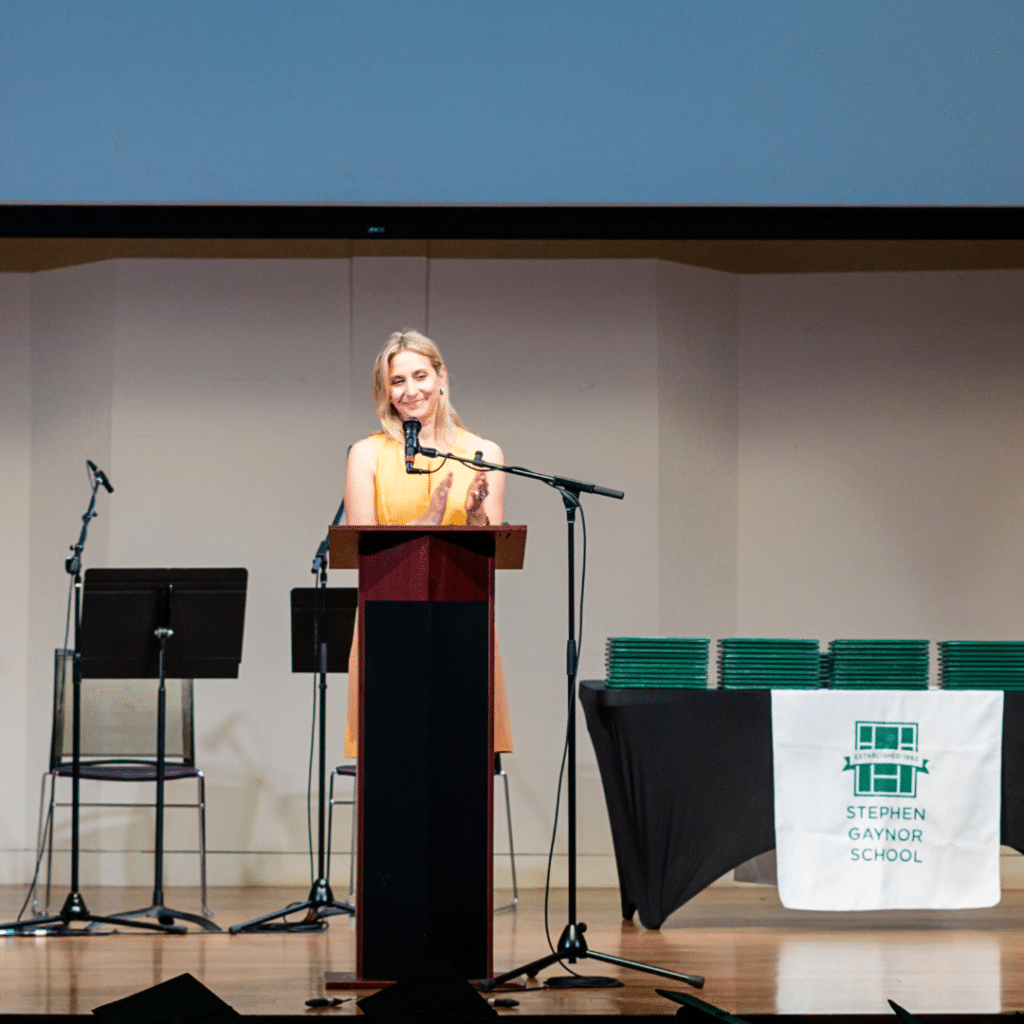 Parent speaker Colette Bennett