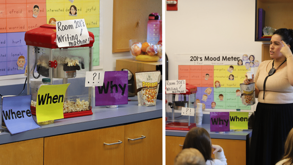 A multisensory classroom activity (a "writing machine") using elements of the Hochman Writing Method
