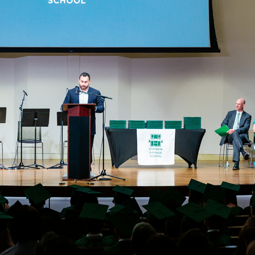 Alumni speaker Benjamin Mitchell '10